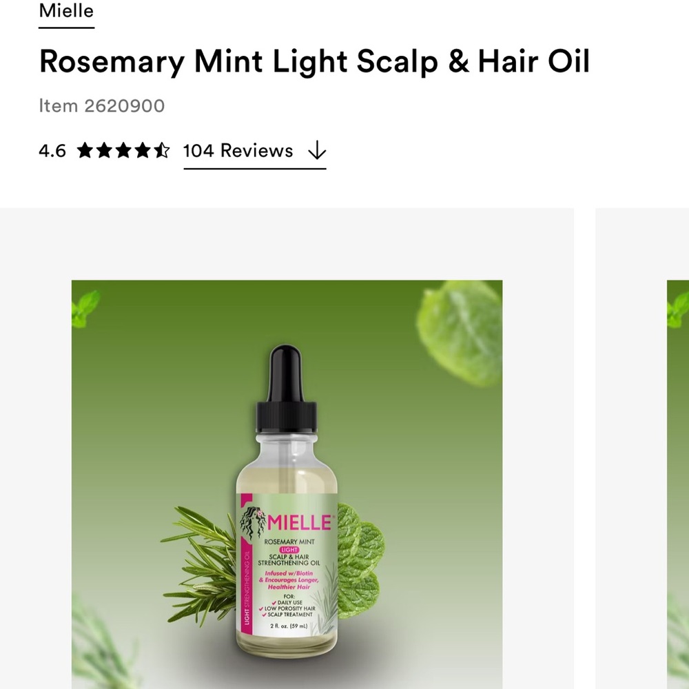 Mielle Rosemary Mint Light Scalp & Hair Oil